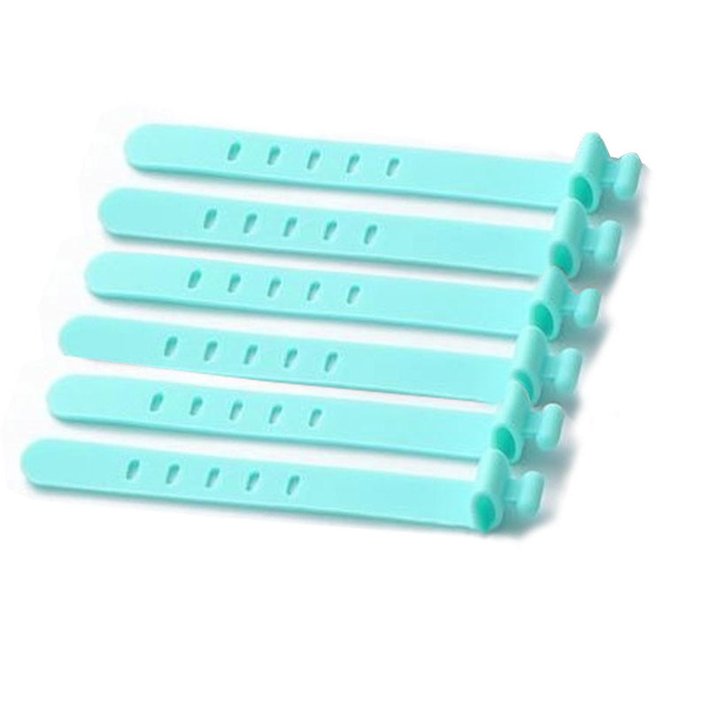 6-Pack Silicone Strap Organizer: Keep Your Earphones, Chargers & Data Cables Neatly Stored & Easily Accessible!