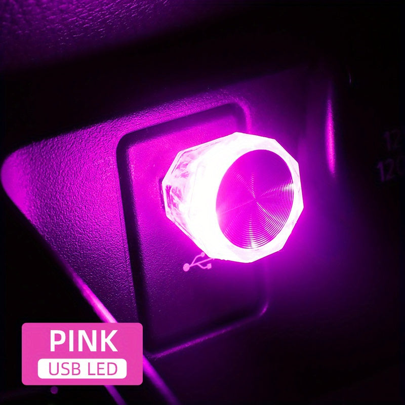 Car Mini USB LED Atmosphere Light Indoor Environment Decoration Mood Light Car PC Computer Portable Light Plug And Play Super Bright