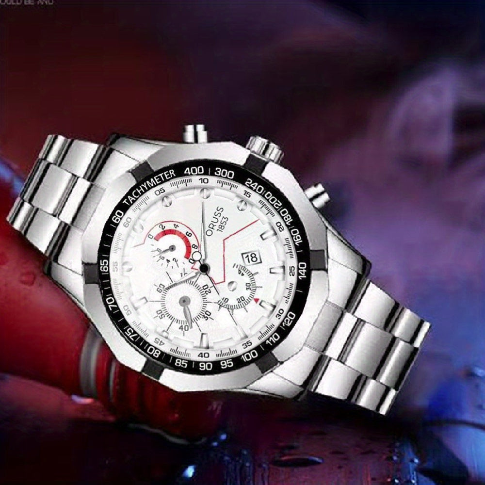 Elegant Business Quartz Men’s Watch - Waterproof, Luminous Dial with Date, Perfect Gift for Every Occasion