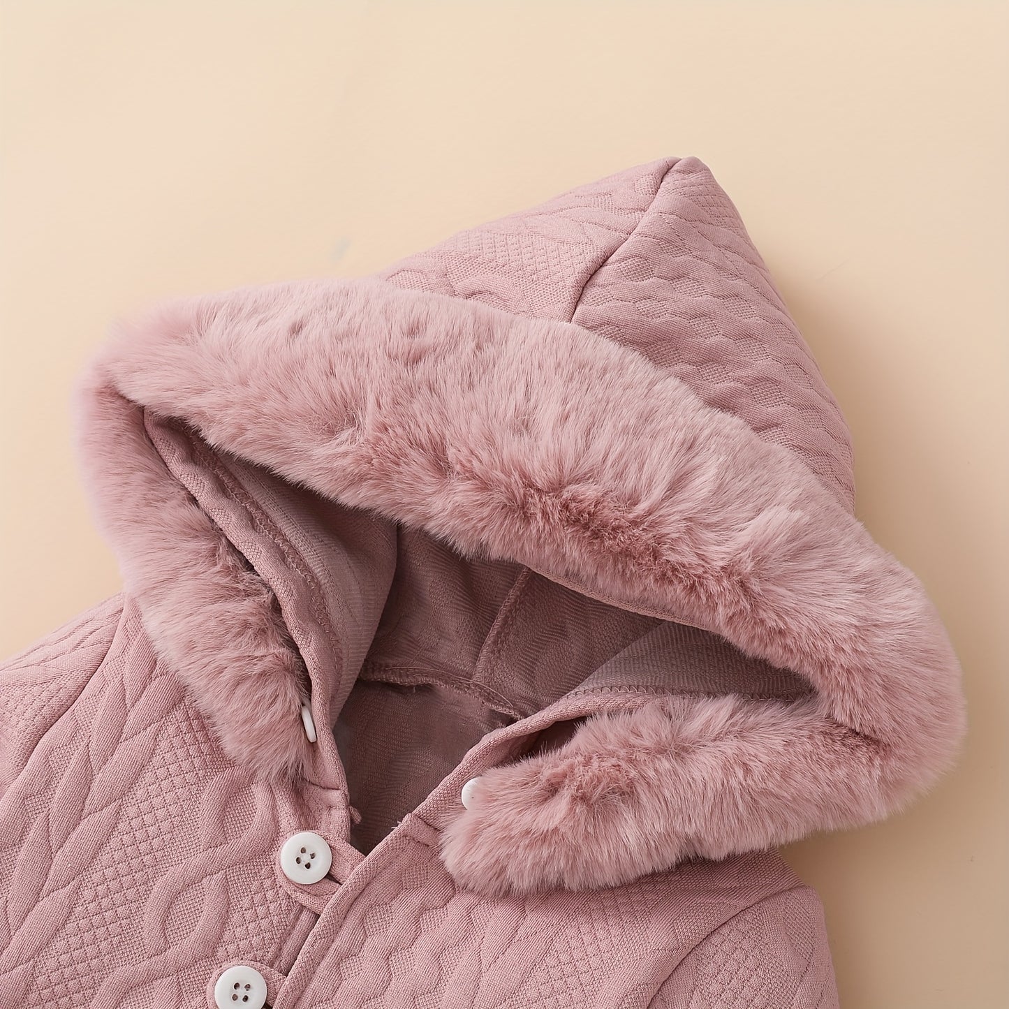 Baby Winter Clothing Set, Baby Girl Hooded Long-Sleeved Jumpsuit + Long Pants Two-Piece Set, for Outdoor