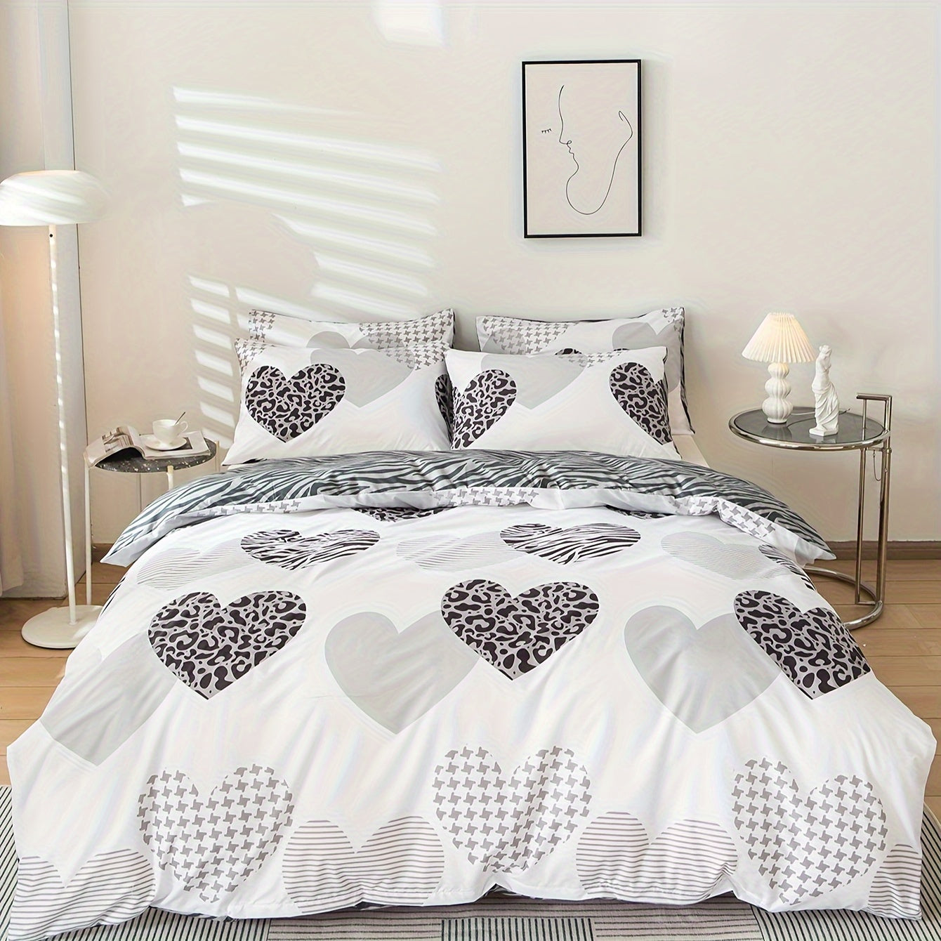 3pcs Multicolor Printed Duvet Cover Set | Polyester, Zipper Closure, Machine Washable, All-season Use