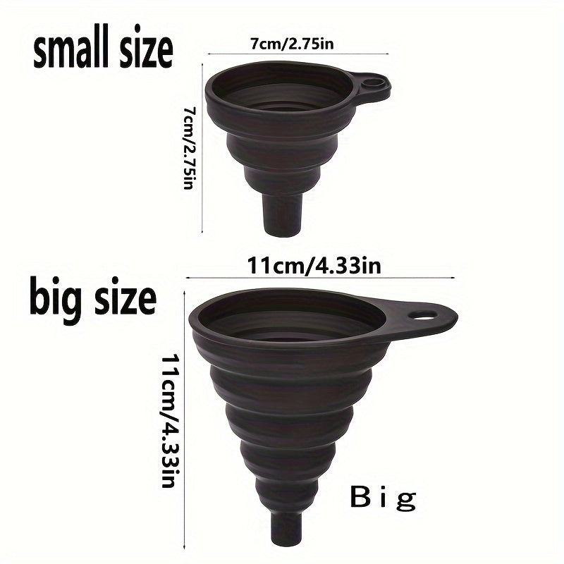 [Foldable Car Funnel] Durable & Flexible Foldable Portable Funnel for Car Engine Oil Change | Universal Fit, Leak-Proof Design with Easy-Pour Spout, Automotive Fluid Transfer, Car Maintenance Tool, Userfriendly Design, Leakpr