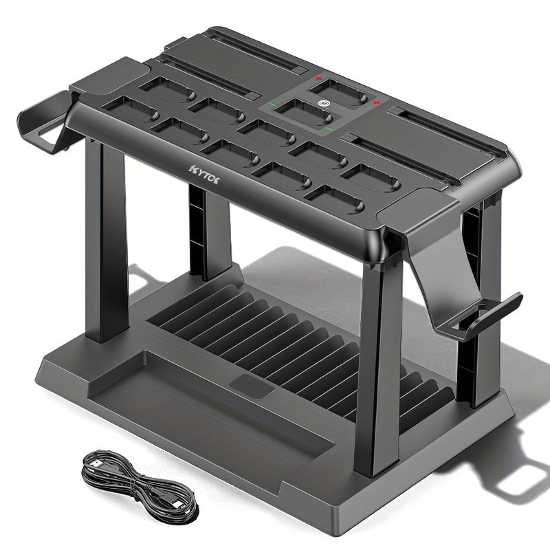For Switch Handle Multifunctional Accessories Kit Storage with Card Slot and Charging Bracket for Game CD Cassette