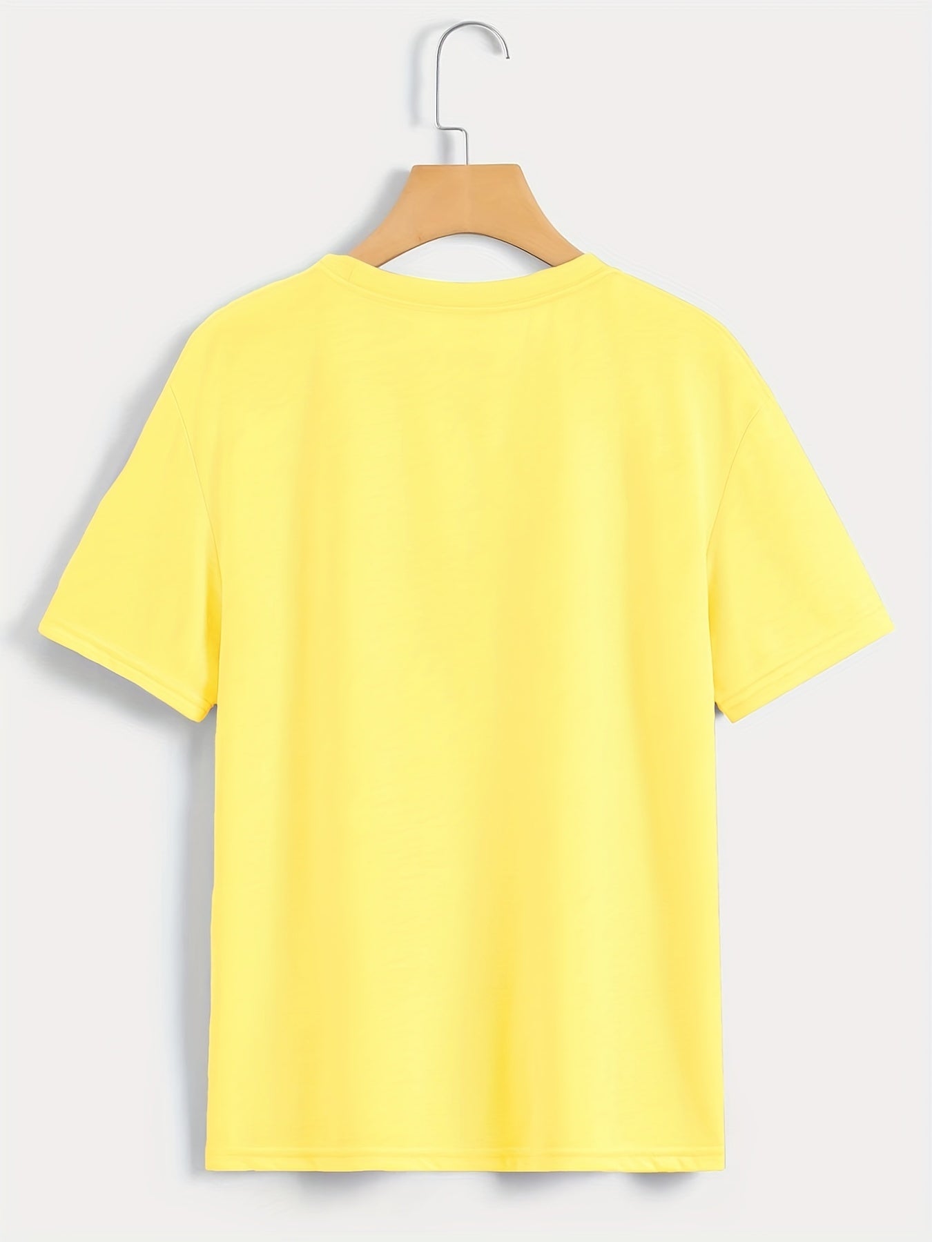 Plus Size Face Print Short Sleeve T-shirt, Women's Plus Slight Stretch Round Neck Casual Tee