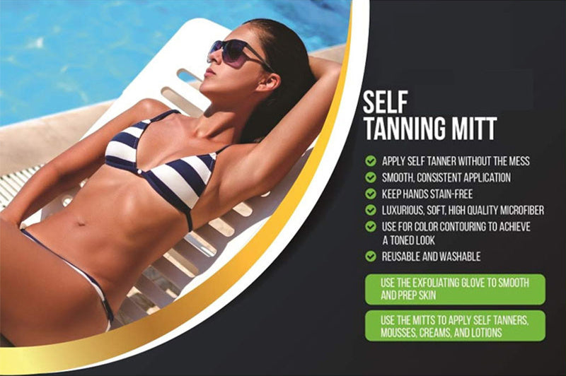 Ultimate Self Tanning Mitt - Streak-Free, Quick-Dry Formula for Face & Back - Reusable, Soft Glove - Professional-Grade, Uniform Tan Applicator
