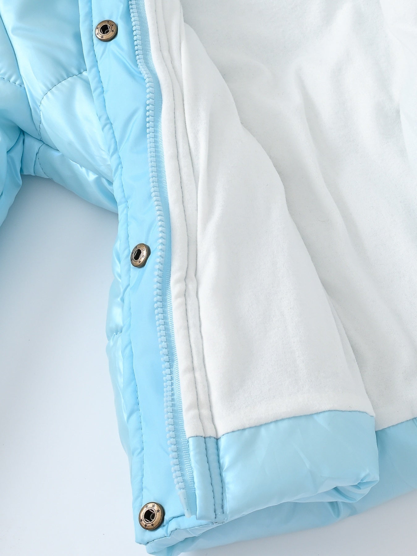Children's Winter New Style Thickened Glossy Hooded Jacket for Boys and Girls, Mid-Length