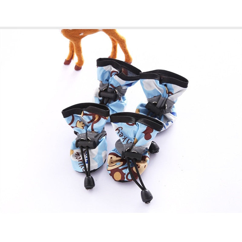 4pcs Water-Resistant Dog Shoes For Small Dogs - Protect Your Pet's Paws And Keep Them Dry Christmas Gift
