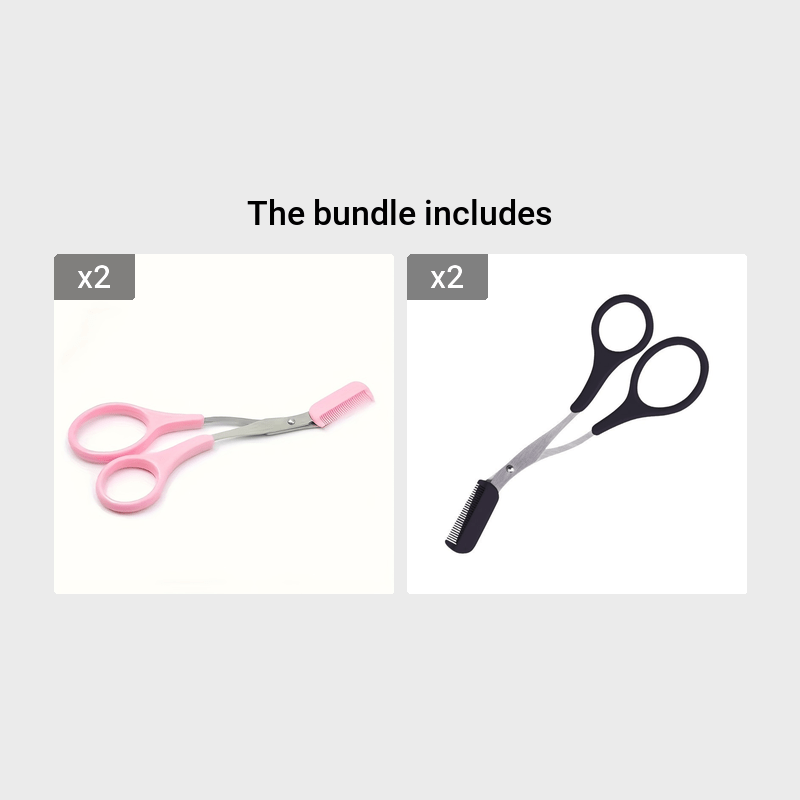 Eyebrow Scissors With Comb, Stainless Steel Eyebrow Trimming Curved Scissors For Women And Men, Fashion Eyebrow Hair Remover Tool