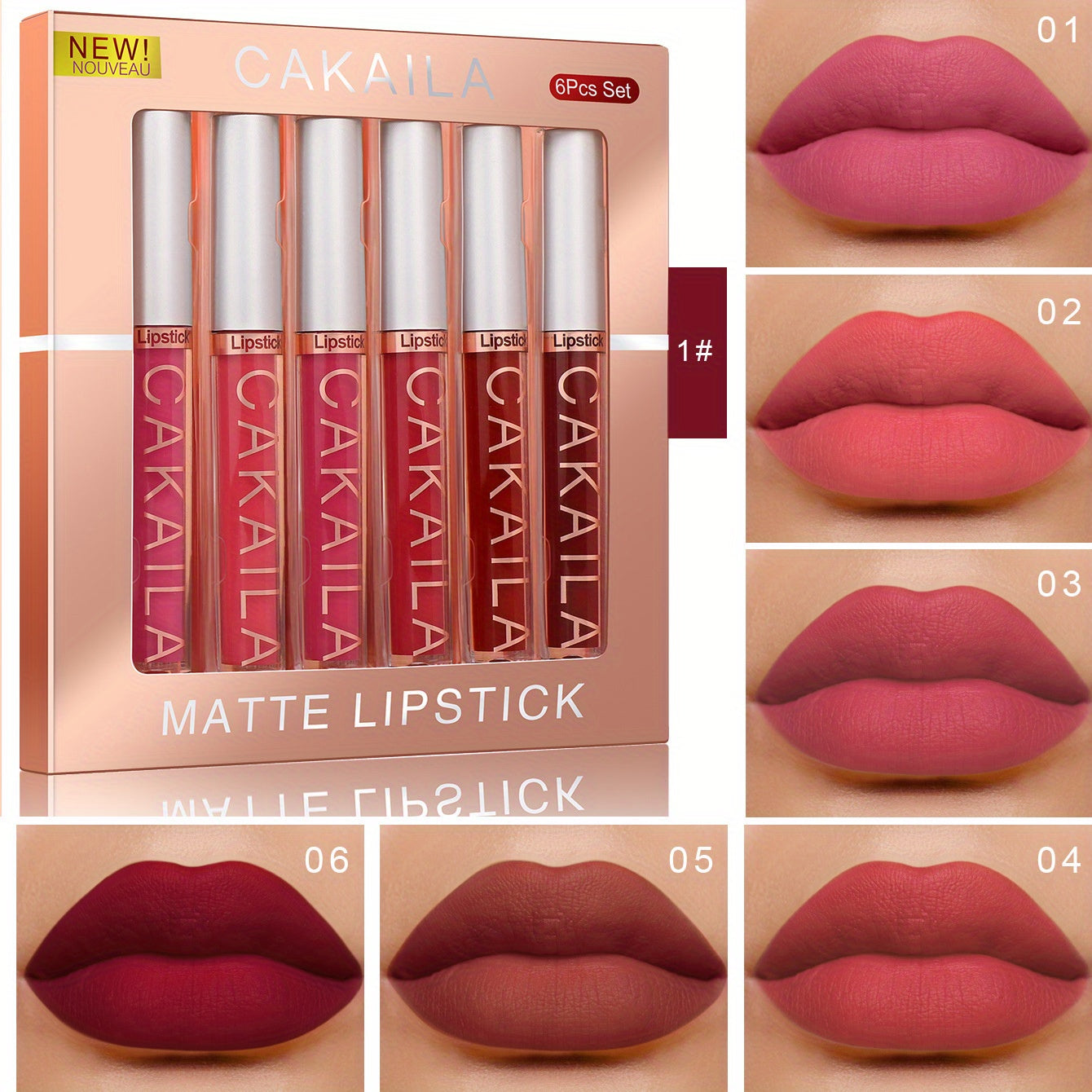 6pcs of lip gloss 6pcs lip gloss
