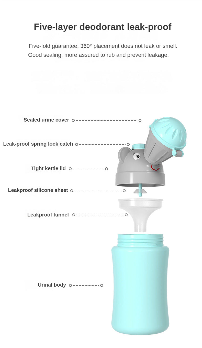 Portable Potty for Toddlers - Leak-Proof Travel Potty with Easy-Clean Design, Compact & Lightweight for Home, Travel, Camping, Daycare - Potty Training Toilet (Pink/Blue) - Ideal for Ages 2, Potty Training Toilet, Playful Des