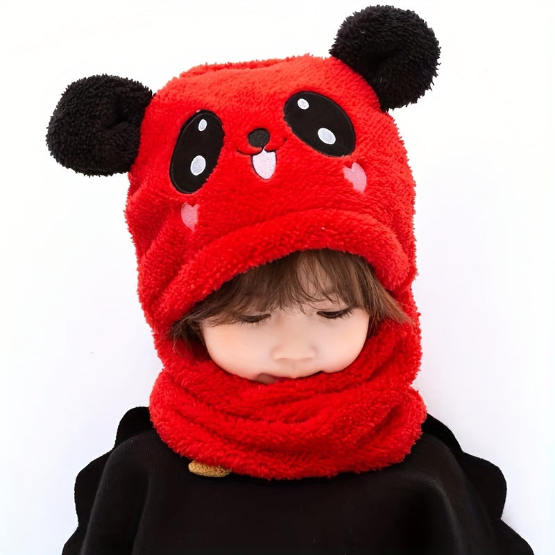 1pc Girl's Autumn Winter Cute Thickened Warm Plush Baby Ear Protection Hat