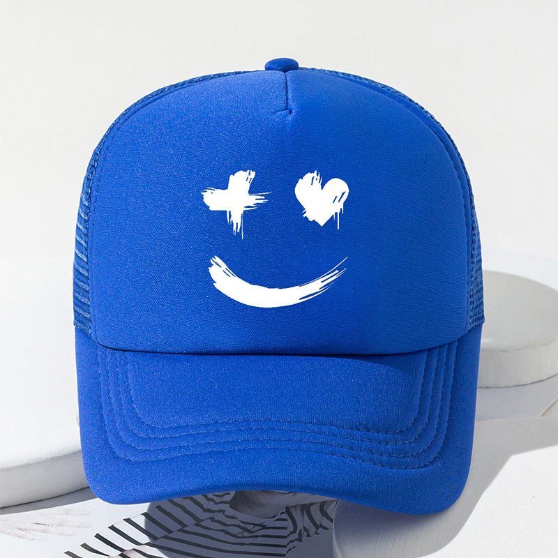 Cartoon Print Baseball Cap Summer Sunshade Mesh Peaked Cap