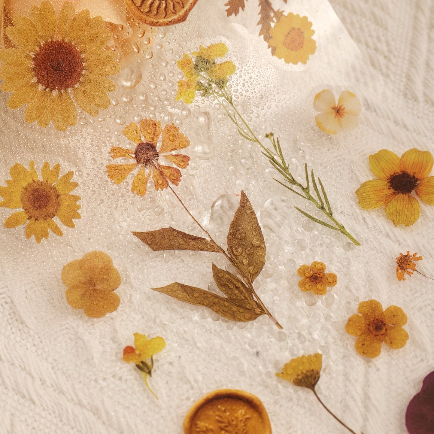 750pcs (40 Sheets) PET Resin Flower Stickers Kit - Watercolor Rub-On Resin Botanical Decals, Irregular Shapes with Roses, Daisies, Lavender, Tulips, Lilies for Scrapbooking, Junk Journals, Planners, Plasticky-like Layering