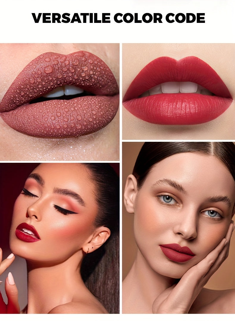 Exquisite Matte Velvet Lipstick Set - Moisturizing, Non-Sticky, Smudge-Proof, Waterproof, Lipstick - Perfect Festival Gift For Women - Chinese Traditional Printed Valentine's Day Gifts, Lunar New Year Gifts
