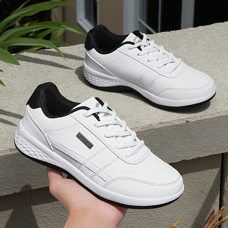 VanWeir Lightweight Men'S Shoes | Navy Blue/White, Lace-up sneakers with MD/TPR Sole, Breathable Fabric Lining for Outdoor, Hiking & Casual Wear