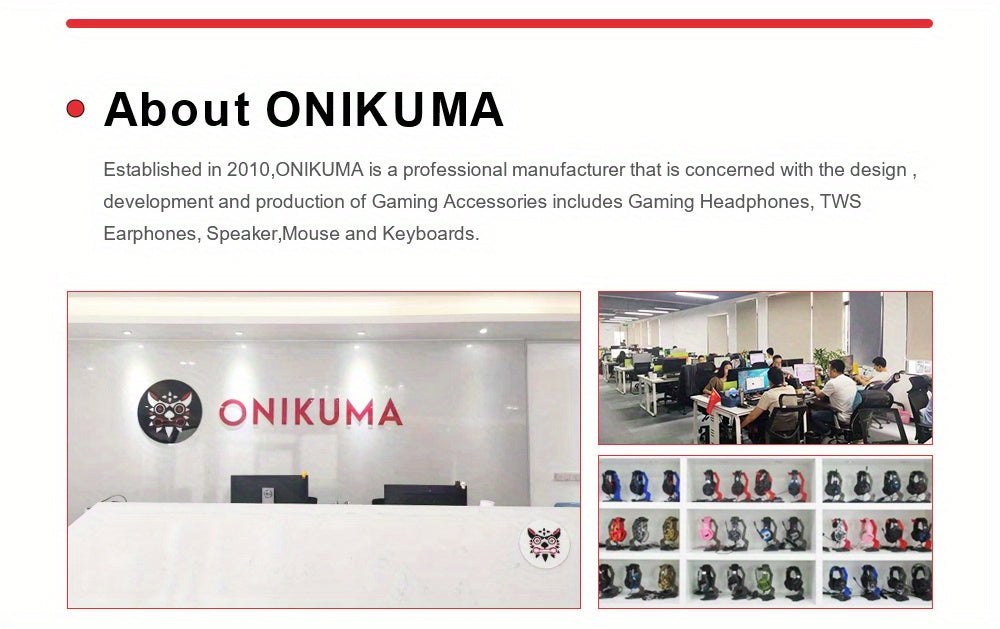 ONIKUMA Gaming Headset with Noise Canceling & Mic - - Stereo Sound, Compatible for PC/Laptop, Compatible with PSN/Xbox Live (No Direct for PS/PC), Compatible with Streaming Software, Plug & Play, Volume Control on Headset, fo