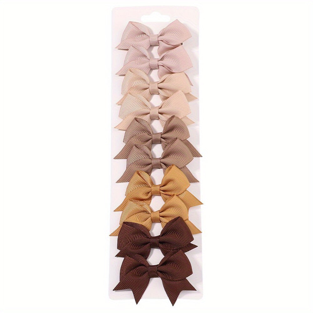 10pcs Adorable Baby Girls Bow Hair Clips - Perfect For Stylish Headwear, Ideal choice for Gifts