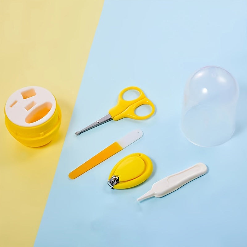 4pcs Infant Grooming Kit, 4-In-1 Nail Clipper Set, Includes Nail Clippers, Scissors, Nail File, And Tweezers