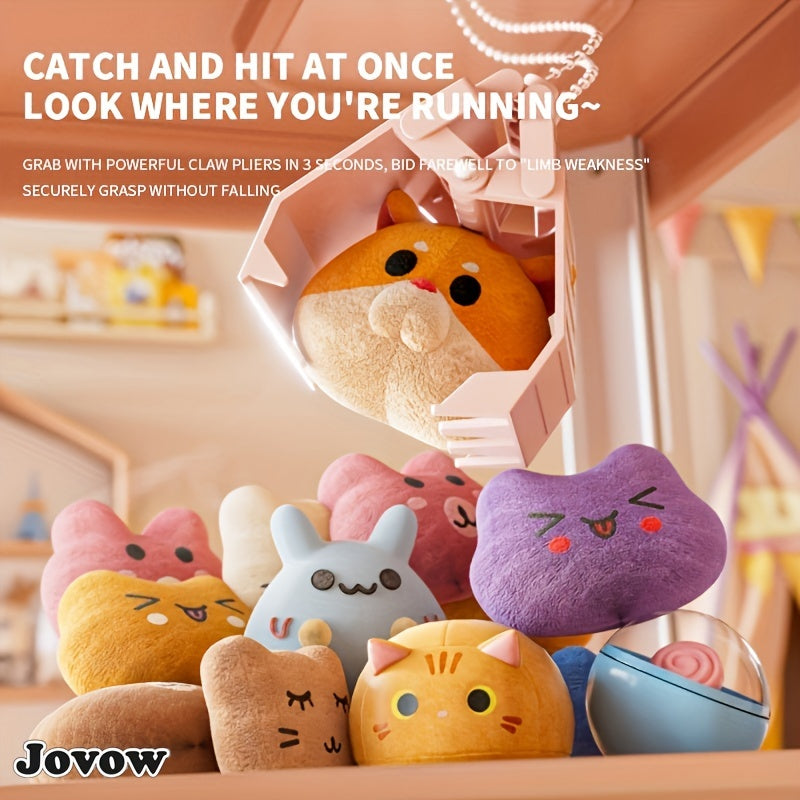Claw Machine Toy, Party Clip Doll Gashapon Machine, Home Light And Music Two Power Supply Modes, Birthday Gift For Boys And Girls, Christmas Gift, Send 10 Dolls, 10 Capsule Eggs, Power Supply Line