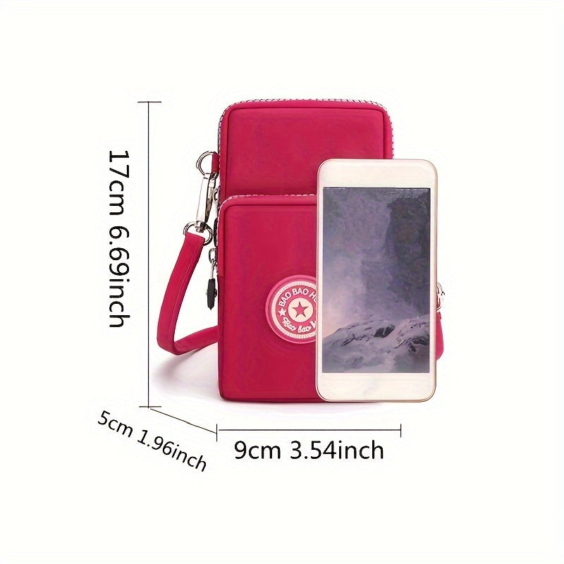 1pc Unisex Nylon Passport Holder - Retro Zipper Closure, Adjustable Strap - Going Out Essentials | Lightweight & Compact | Wet Wipe Clean