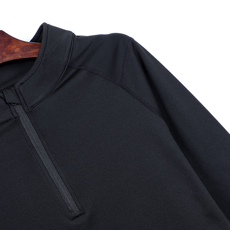 Men's Fitness Long Sleeve T-Shirt Autumn and Winter Fleece-Lined Basketball Training Sweatpants