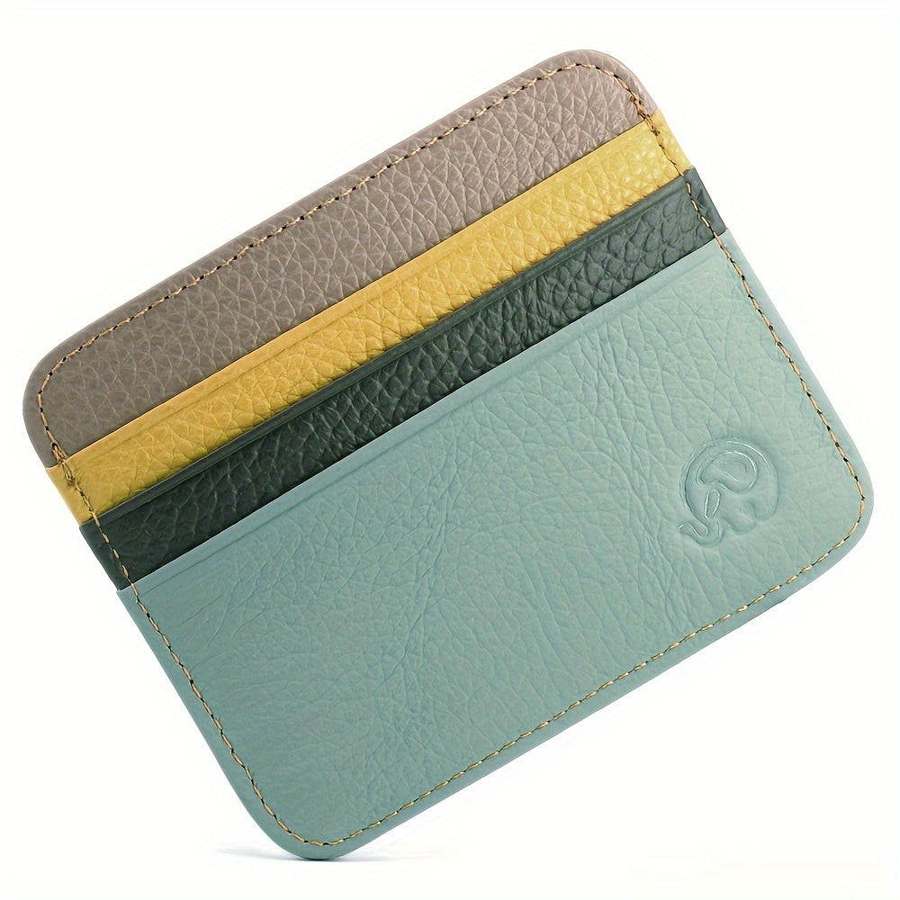Minimalist Credit Card Holder Anti-theft Leather Wallet, Slim Front Pocket Wallet Christmas Gift