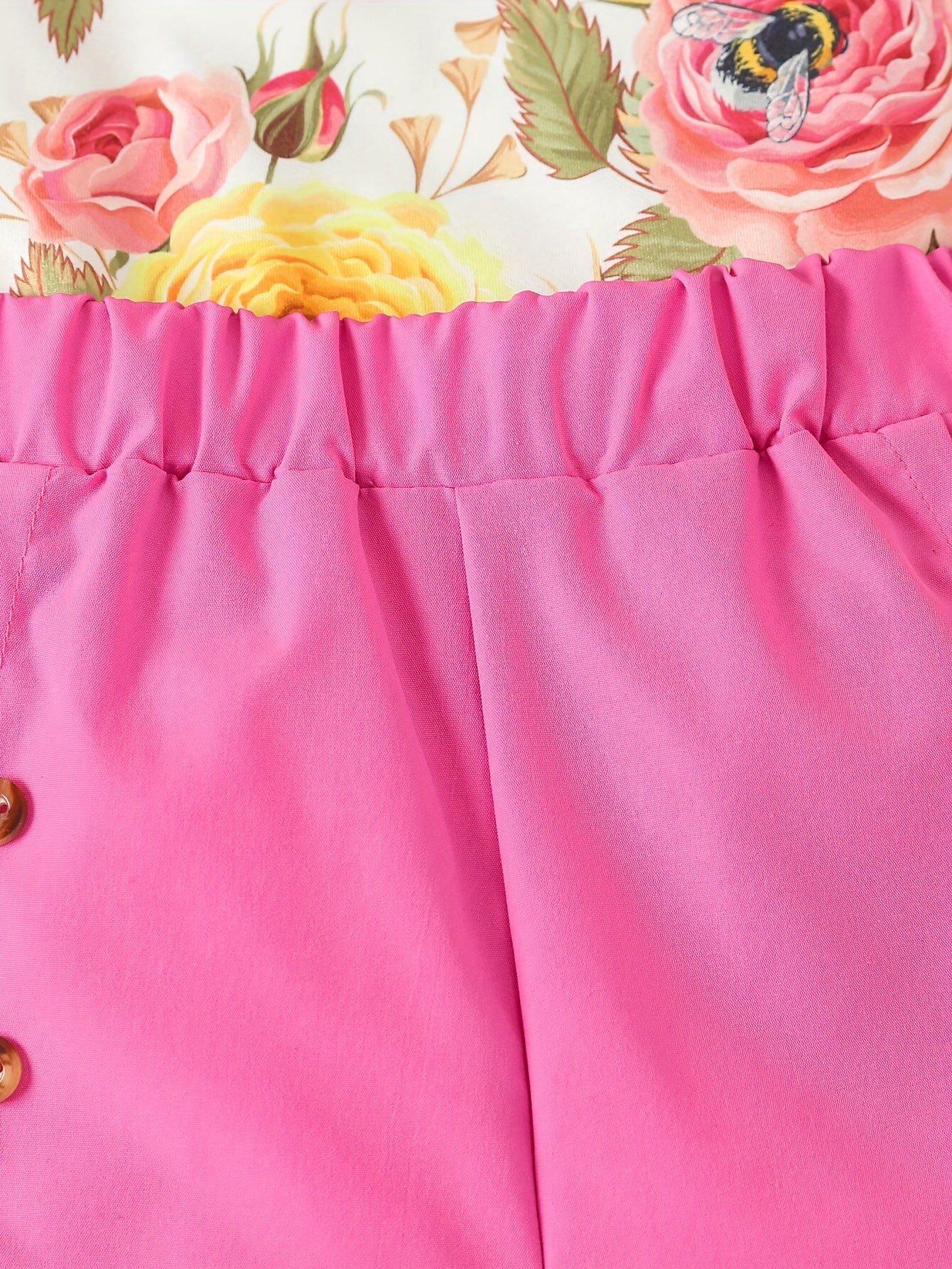 Sweet Girls 2pcs Flower Print Halter Neck Sleeveless Top + Shorts Set Summer Outdoor Clothes Gift