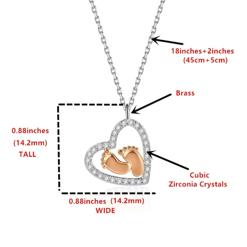 to My Mummy Feet Heart Necklace Pregnancy Gift Mum to Be Feet Shower Gift, Expecting Mum Pregnancy Gift