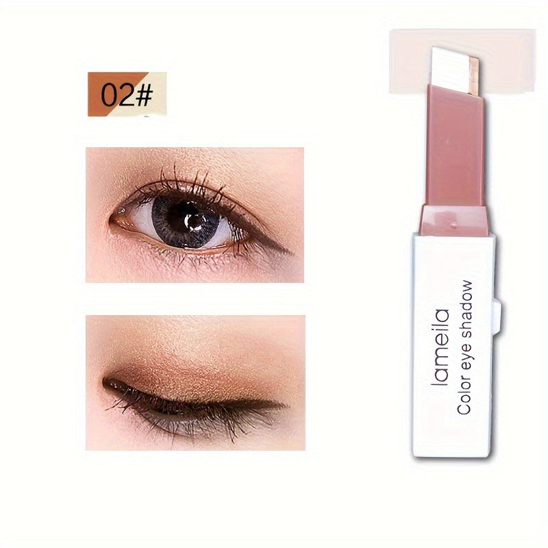 Double Color Gradient Eyeshadow Stick Waterproof And Long-Lasting Eye Makeup