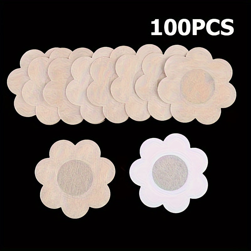 10/20/50/100pcs Disposable Invisible Nipple Covers - Ultra-Thin Breathable Non- Fabric, Anti-Convex Point Design, Round & Flower Shapes for Seamless Under Clothing, Women's Fashion & Lingerie Accessories, Discreet Underwear,