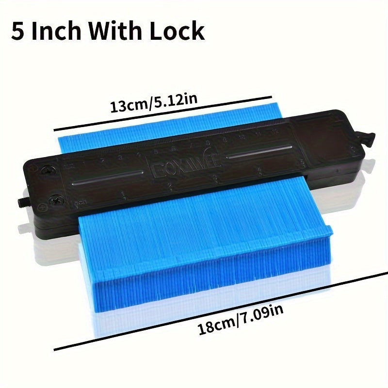 GOXAWEE Contour Gauge Profile Tool, 12.7cm/25.4cm Adjustable Lock, Precisely Copy Irregular Shape Duplicator For Flooring, Construction, Carpenter, DIY Handyman