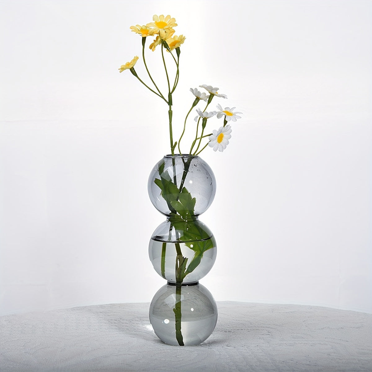Chic Glass Bubble Vase - Transparent, Artistic Design for Home Decor | Perfect for Bedroom, Living Room & Dining Table | Nordic-Inspired Minimalist Centerpiece