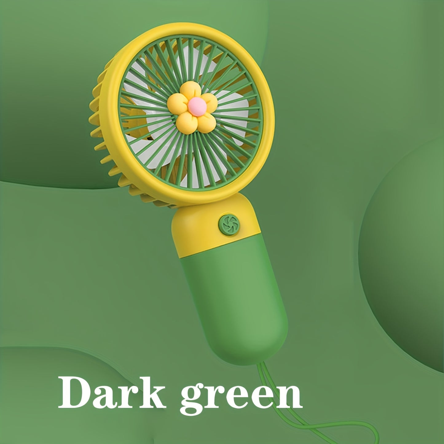Portable Fan Summer Flower Color Block Mini Handheld Small Fan Portable USB Chargeable Fan