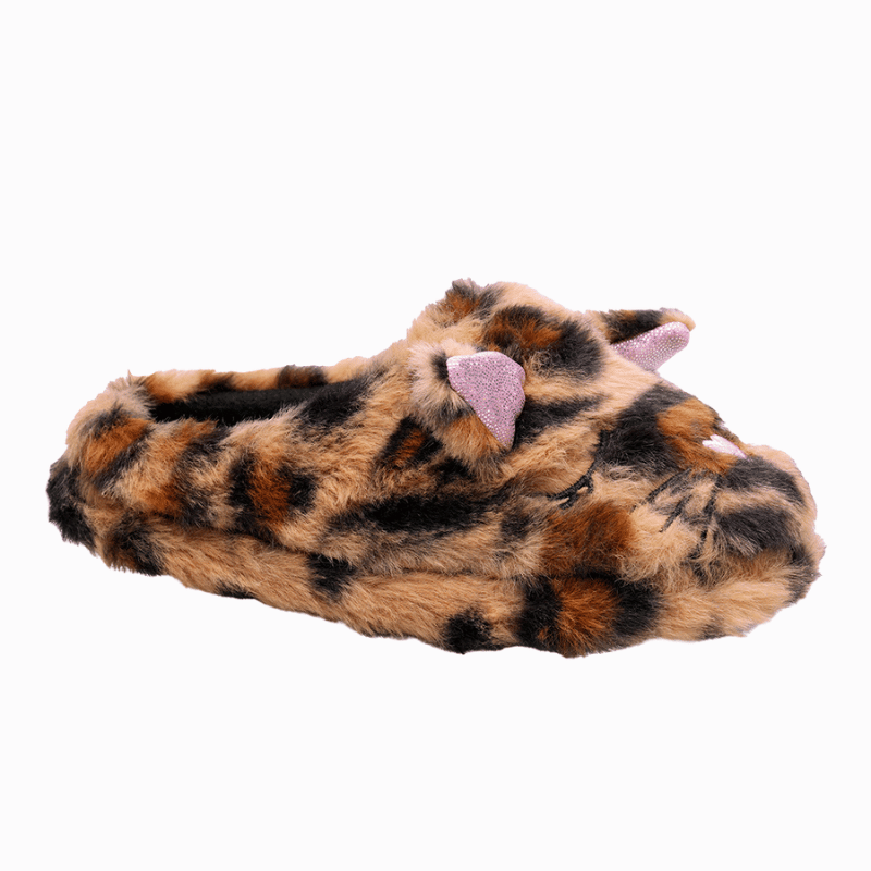Animal Print Cat Slider Slipper