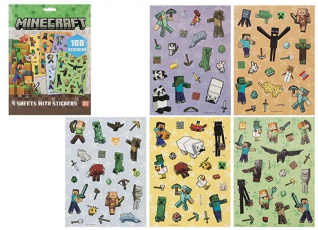 Minecraft Sticker Sheet Set