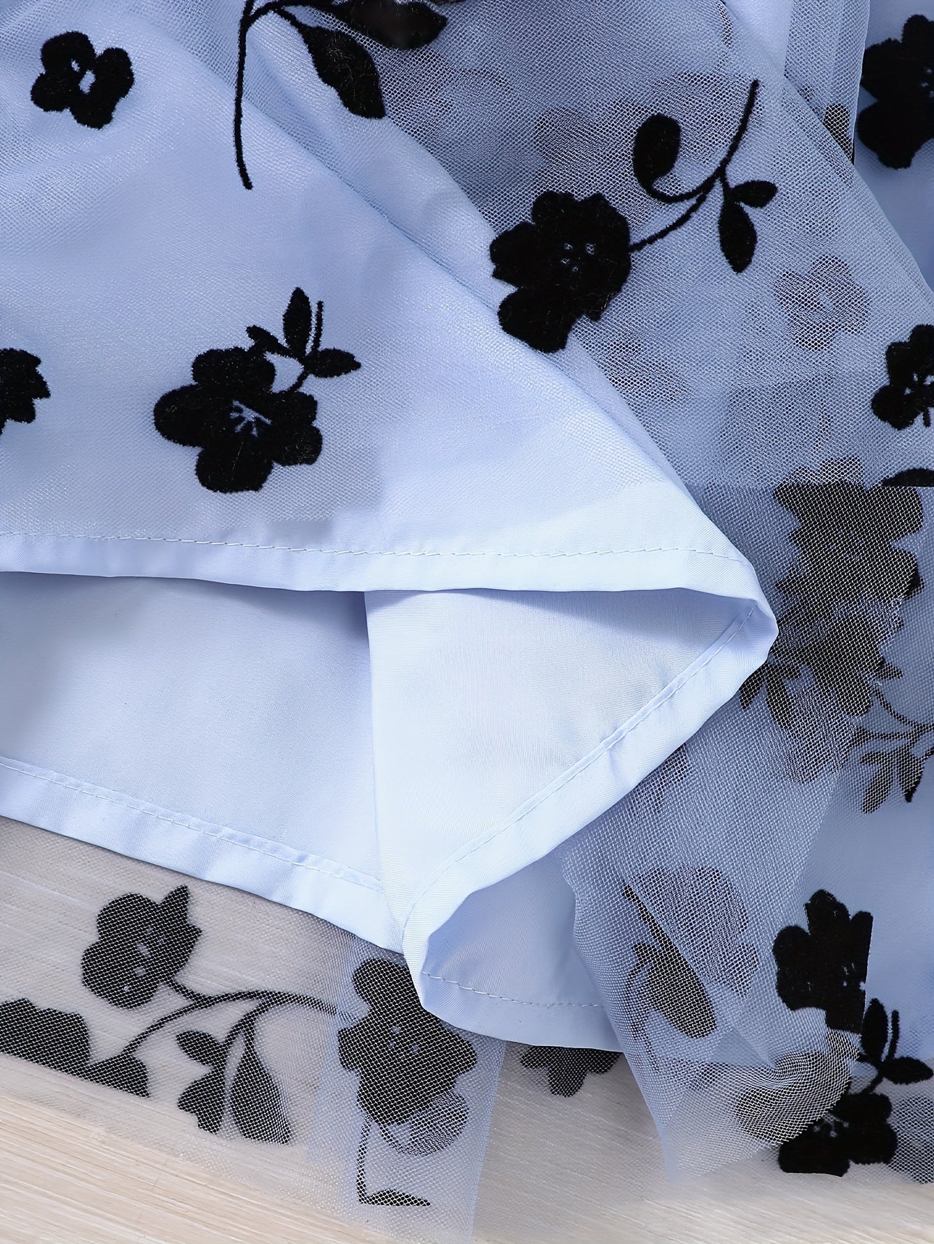 Splicing Flower Graphic Cami Tutu Dress Girls Summer Clothes Party Gift