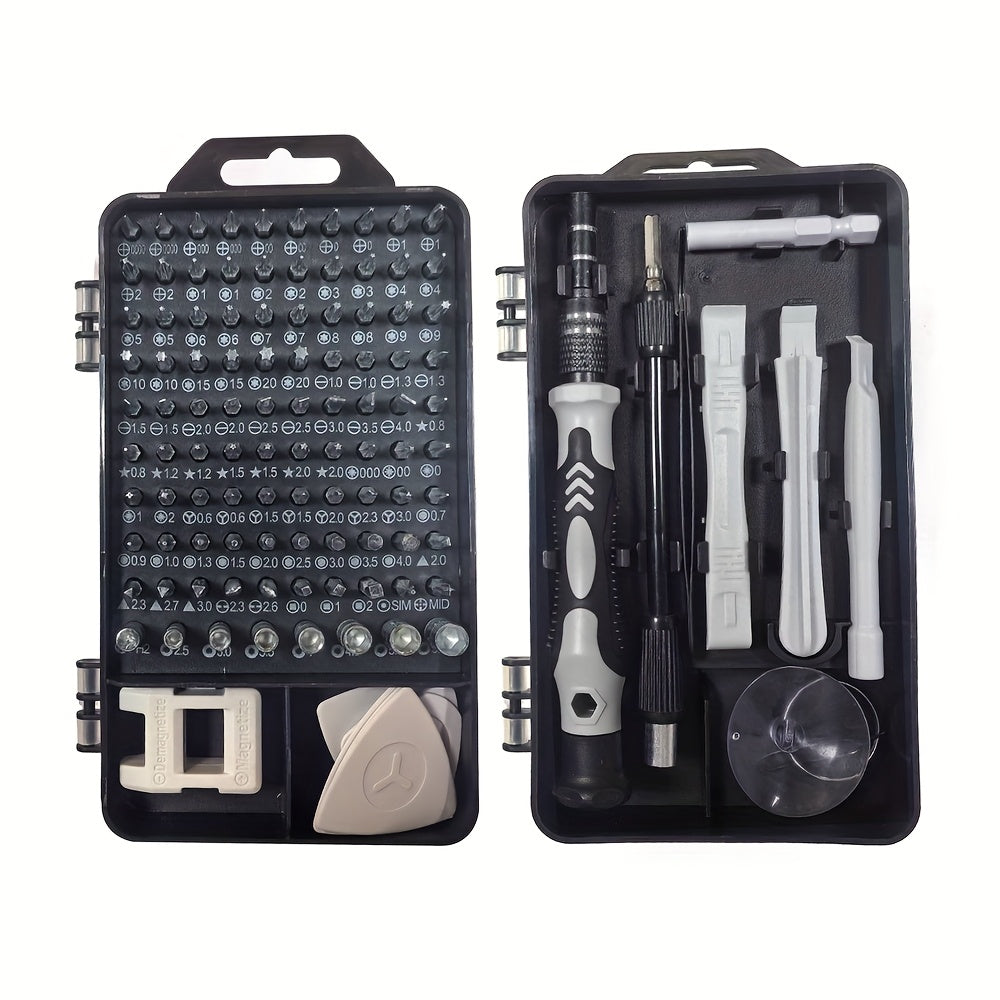 VVIA 115pcs Cell phone kit Precision Screwdriver Repair Tool Kit, Multi-function Electronic Screwdriver Set, Watch Mobile Phone Disassembly Repair Screwdriver Tools(Black)