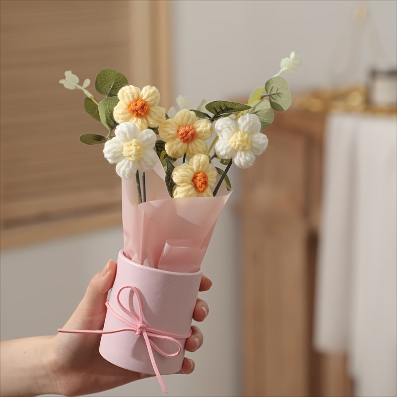 Charming Fleece Puff Tulip in Illuminated Gift Bag - Perfect for Birthday & Holiday Decor, Spring Home Accent, No Battery Required, Flower Decorations