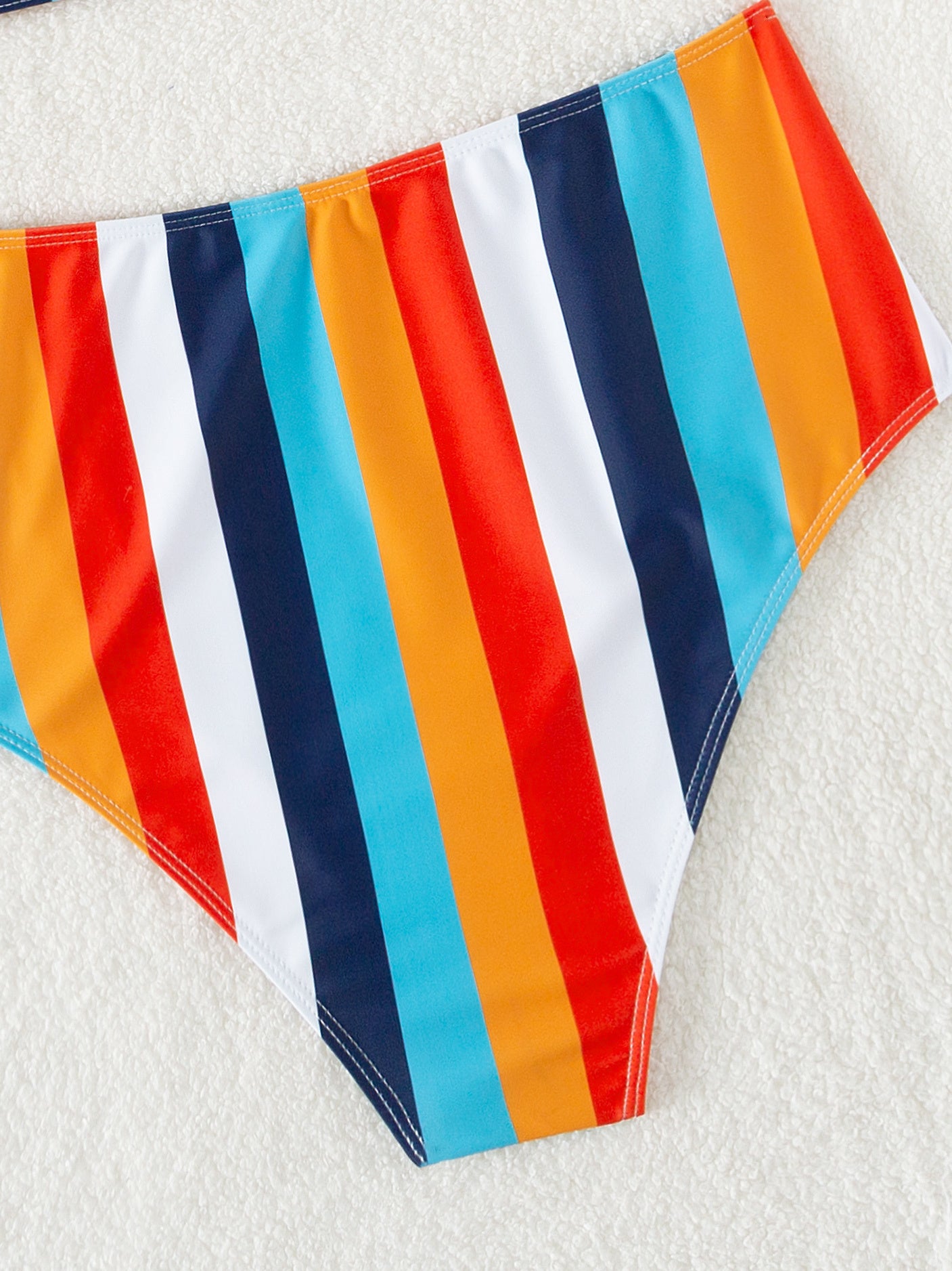 Striped Color Block Two-Piece Swimsuit