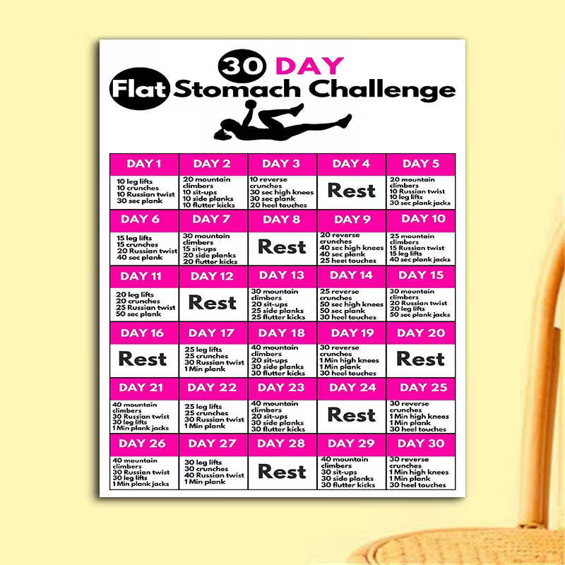 30-Day Challenge for a Flat Stomach