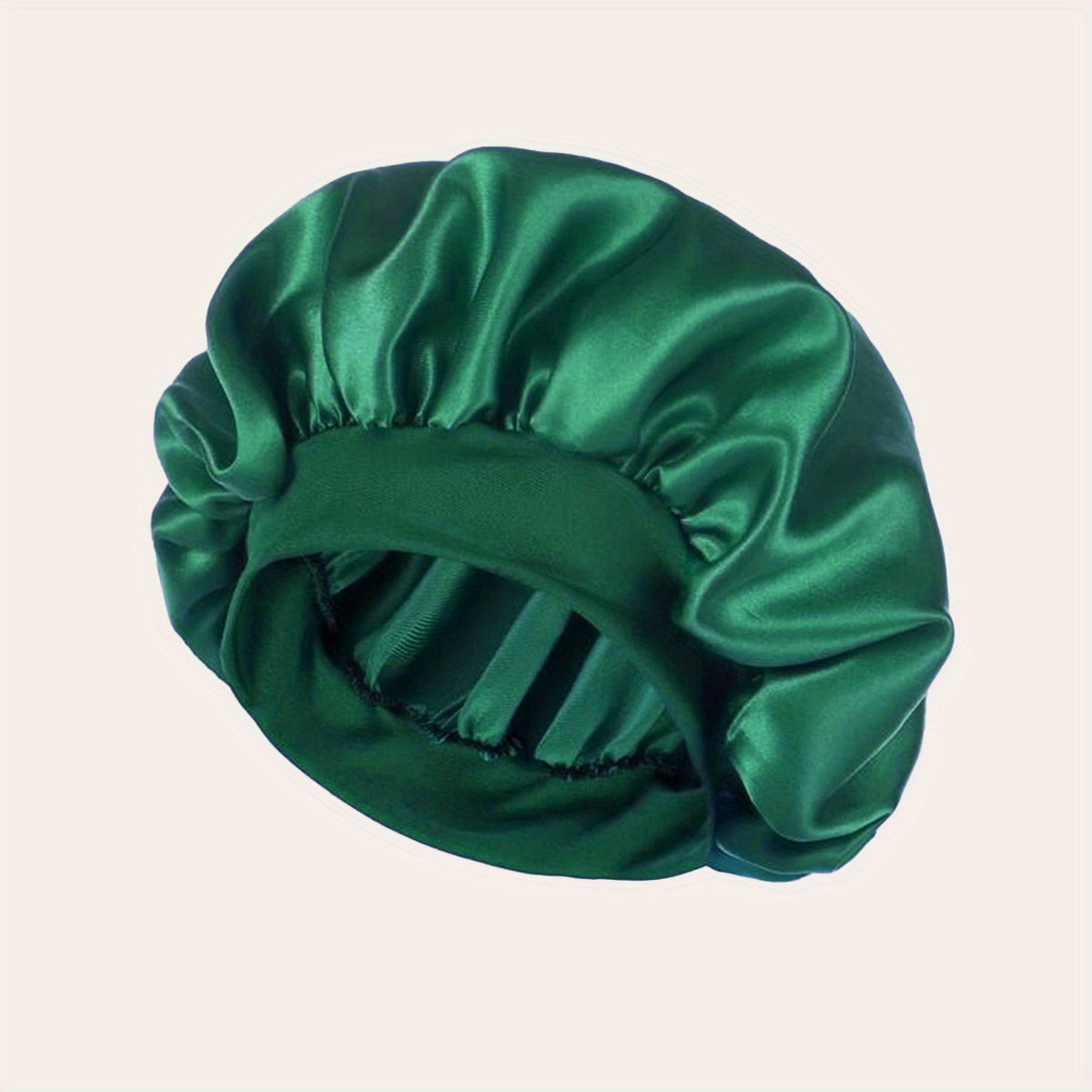 2023 New Women'S Fashion Hair Bonnet - Wide Brim Elastic Sleep Cap for Curly Straight Hair, Pink Fluffy Polyester Bath Hat with Ruffled Edges, Oil-Free Dry Hair Cover for Sleep & Relaxation, Hair Bonnet for Sleeping, Comforta