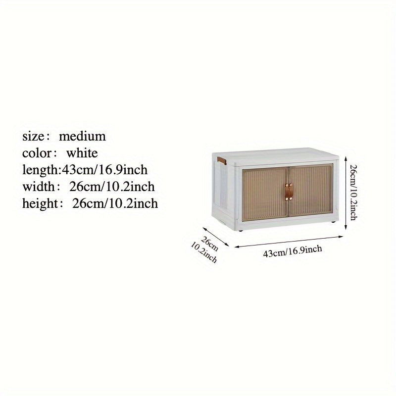 1pc Transparent Storage Box Collapsible Storage Bin with Lids and Pulley - Portable 1/2/3 Layers Organizer for Easy Access and Convenient Storage