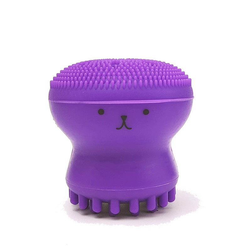 [Mini Octopus Deep Clean Brush] Exfoliating Facial Cleaning Scrubber Brush, Octopus Shape Silicone Miniature Face Deep Clean Tool, Face Massage Scrub Brush, Manual Face Washing, Fit For Daily Skin Care