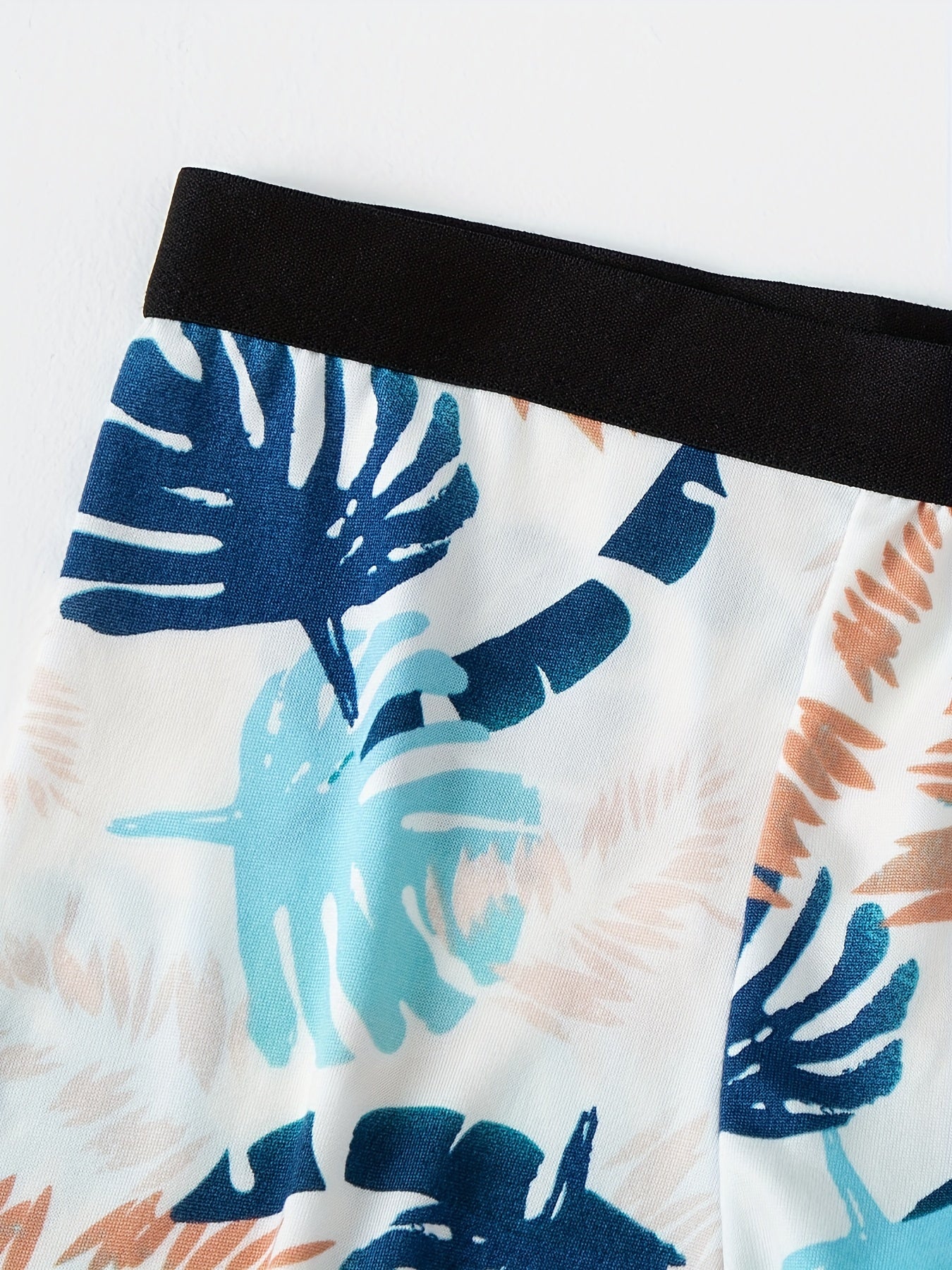 4pcs Flower Pattern Men's Underwear Boxers, Casual Boxer Briefs Shorts, Breathable Comfy Stretchy Boxer Sports Shorts