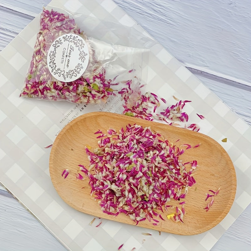 1pc/10g Dried Flower Floral Petals, Can Be Used For Wedding Scene, Birthday Scene, Indoor And Outdoor Landscaping Arrangement, Rain, Glass Bottle Decorations -winter, new year