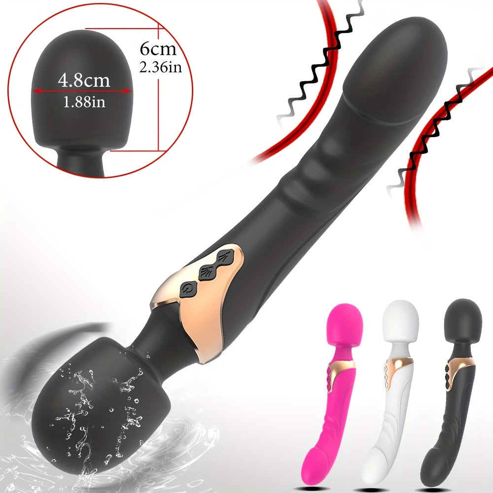Dildo - Dildo - Freegege 10-Mode AV Vibrator Dildo for Women - Rechargeable Silicone G-Spot Stimulator with 3 Speeds, 3 Modes & 3 Attachments, Ergonomic Design for Clitoral & Vaginal Pleasure, Discreet Adult Toy for Couples,