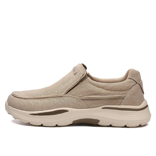 Men's Canvas Breathable Slip On Loafer Shoes Comfortable Walking Sneakers