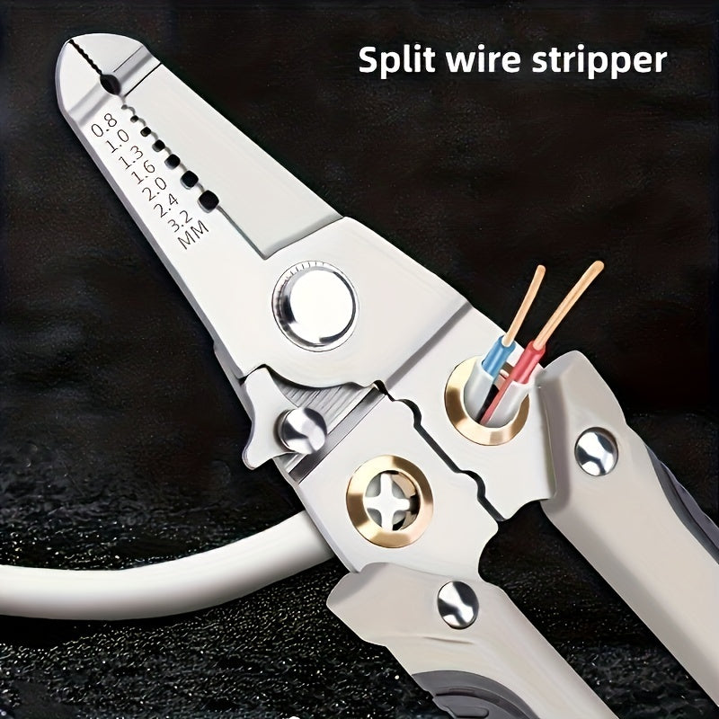 1pc Wire Stripping Pliers Multifunctional Electrician Pliers Split Wire Winding Stripping Pliers Crimping Pliers Stripping Pliers Hardware Tools Electrician Universal Tools Pliers