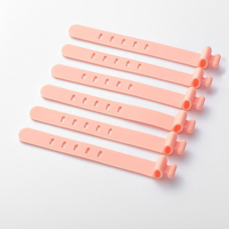 6-Pack Silicone Strap Organizer: Keep Your Earphones, Chargers & Data Cables Neatly Stored & Easily Accessible!