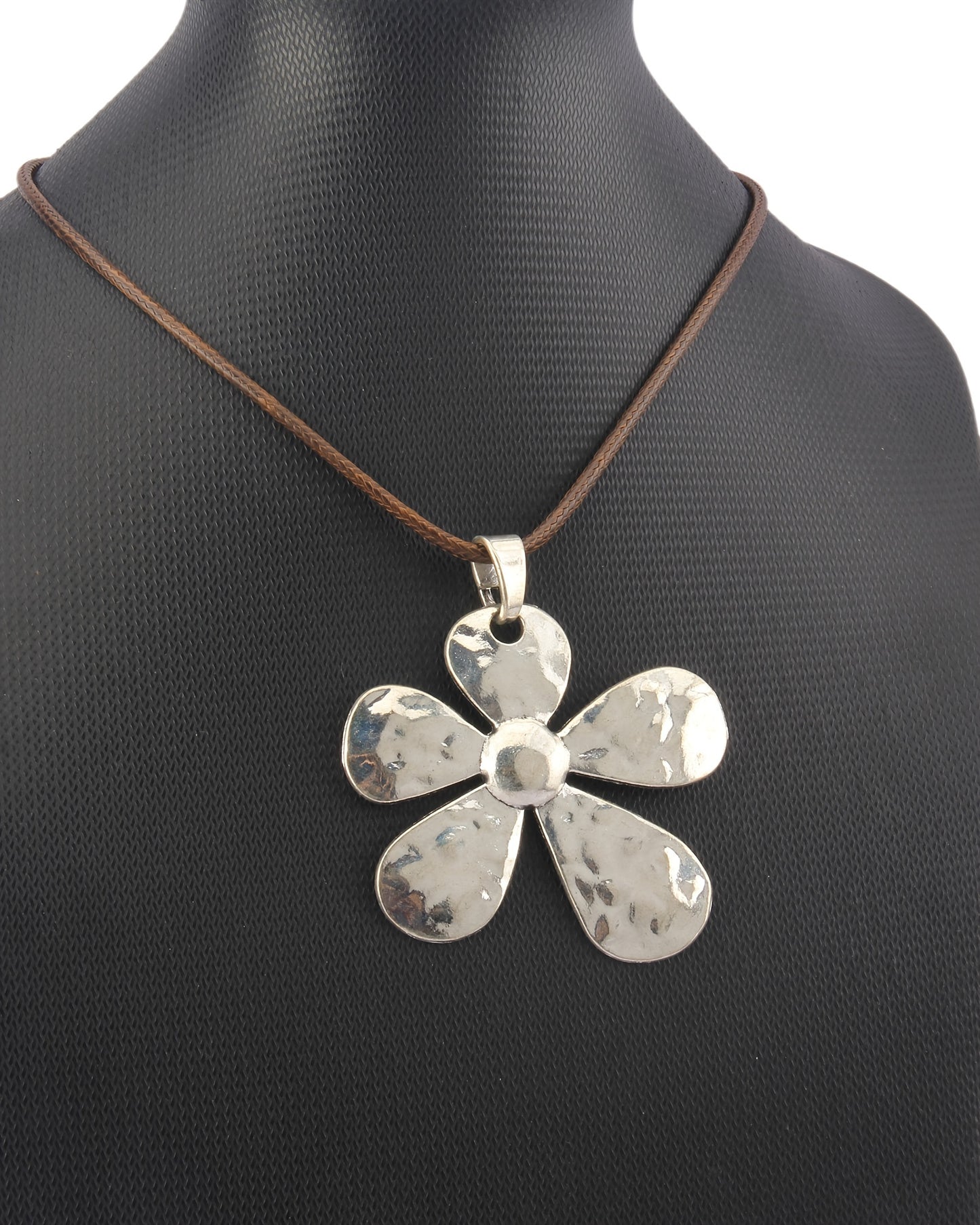 Stylish Large Flower Pendant Necklace Simple Style Neck Chain Jewelry Decoration Ramadan Festival Gift
